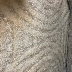 Barletto Two Tone Ivory Shag Area Rug 7'11" Square