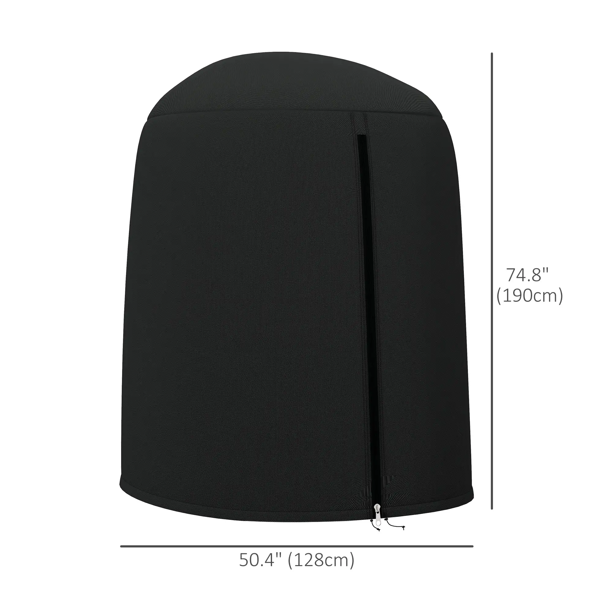 Egg Chair Cover, 420D Oxford Fabric Waterproof Anti-dust Furniture Protector for ?50.4" x 74.8" H Stand, Black - Image 2