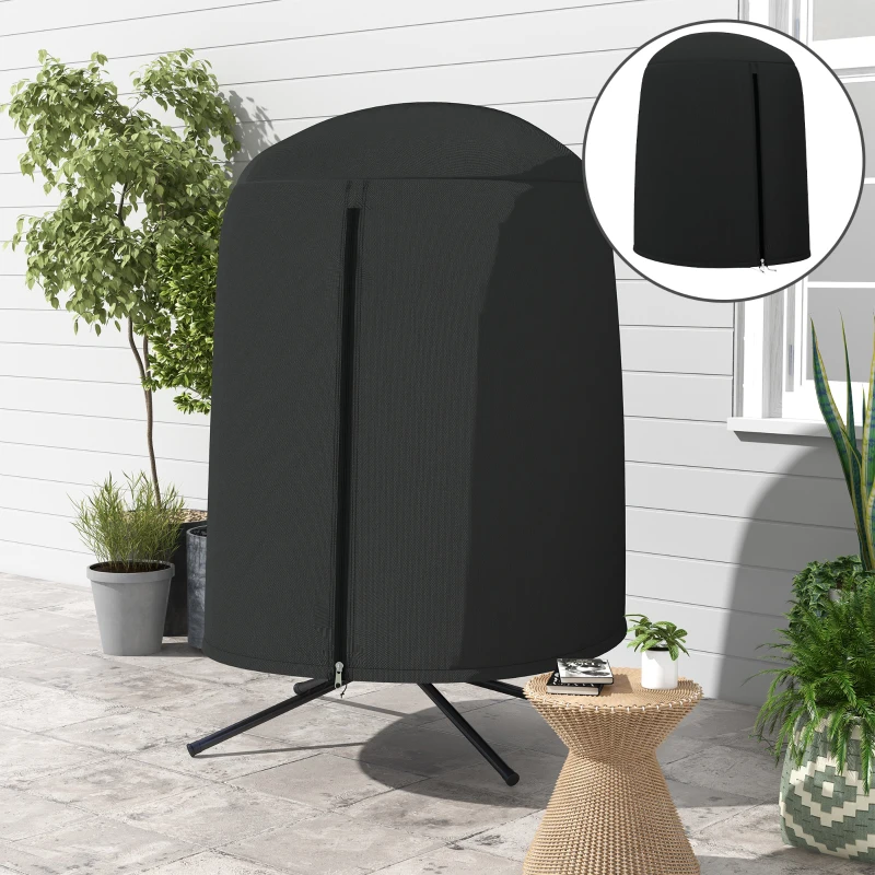 Egg Chair Cover, 420D Oxford Fabric Waterproof Anti-dust Furniture Protector for ?50.4" x 74.8" H Stand, Black