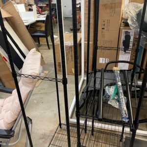 Black Metal Closet Rack System. Adjustable 68"-90.2". 13.5x23x71"H ea. component