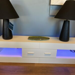 Kruszewski One Drawer TV Stand with Remote Controlled LEDs. 14x60x16"H