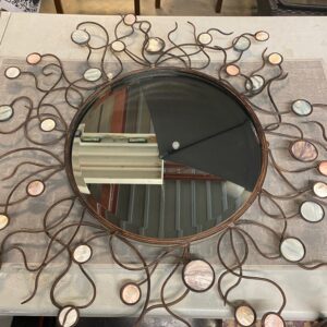 34" Round Mirror with Multicolour Circles