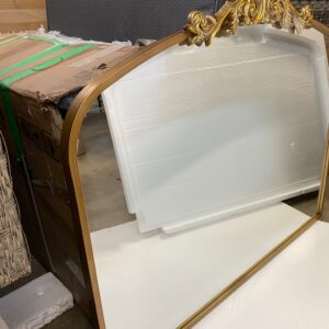 Lunara Arched Antique Gold Framed Mirror w/mounting Hardware.39.5Wx29"H