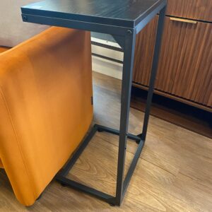 Set of 2 Black C Tables. 12x16x29"H