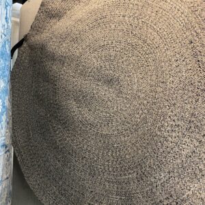 Safavieh 6' Round Braided Rug. Ivory/Steel Grey. 100% Cotton