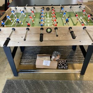 Rioloiuy 12 in 1 combination games table including air hockey, foosball, pool and table tennis. 41x24x31”H